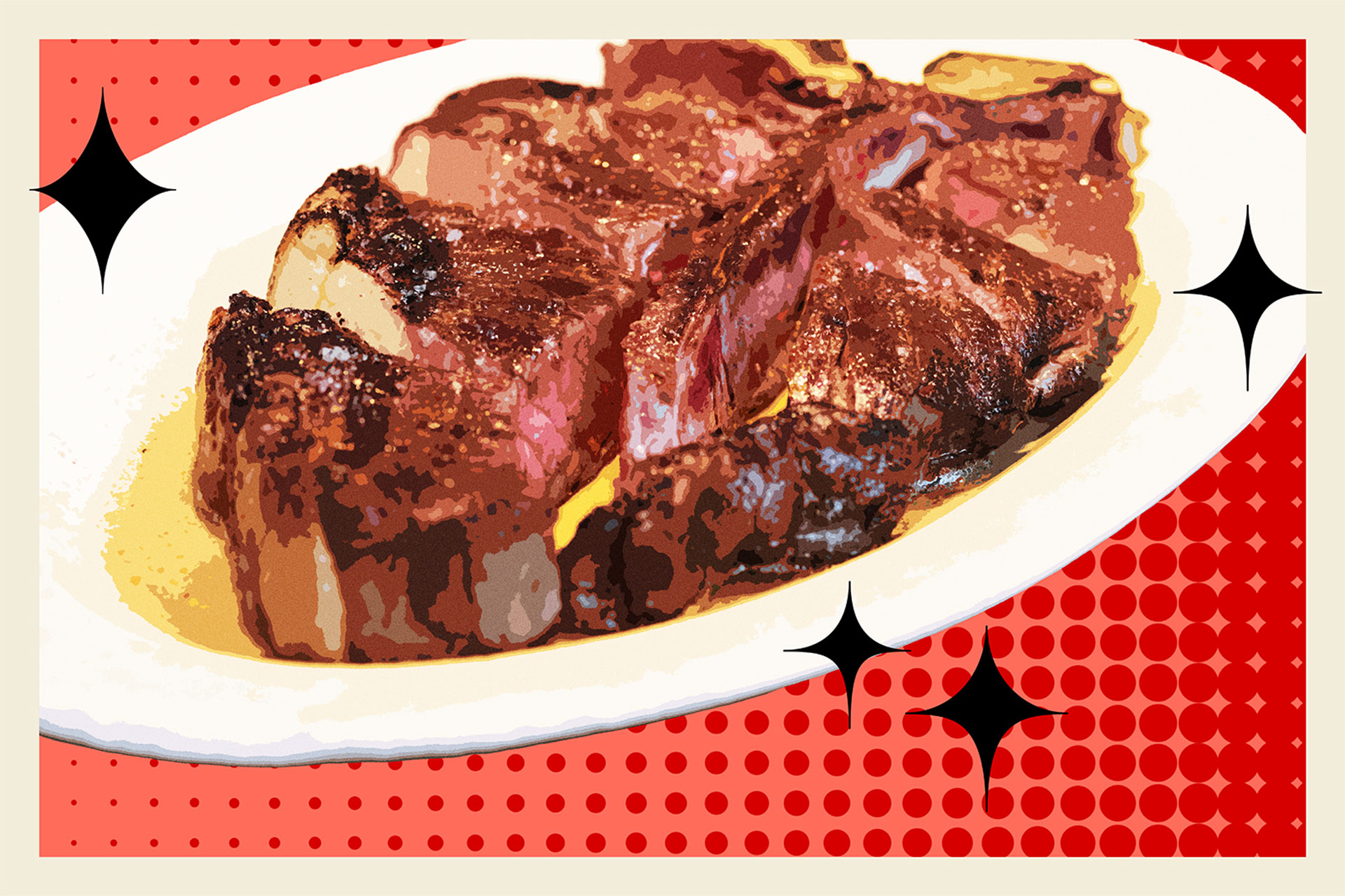 炭火焼Tボーンステーキ